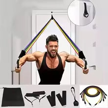 11pcs TPE Resistance Bands Set, Resistance Bands With Door Anchor, Handles, Carry , Legs Ankle Straps, Exercise Bands